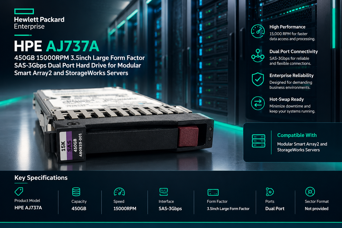 HPE AJ737A Unleashed: 450GB of 15K SAS Performance for Enterprise Storage