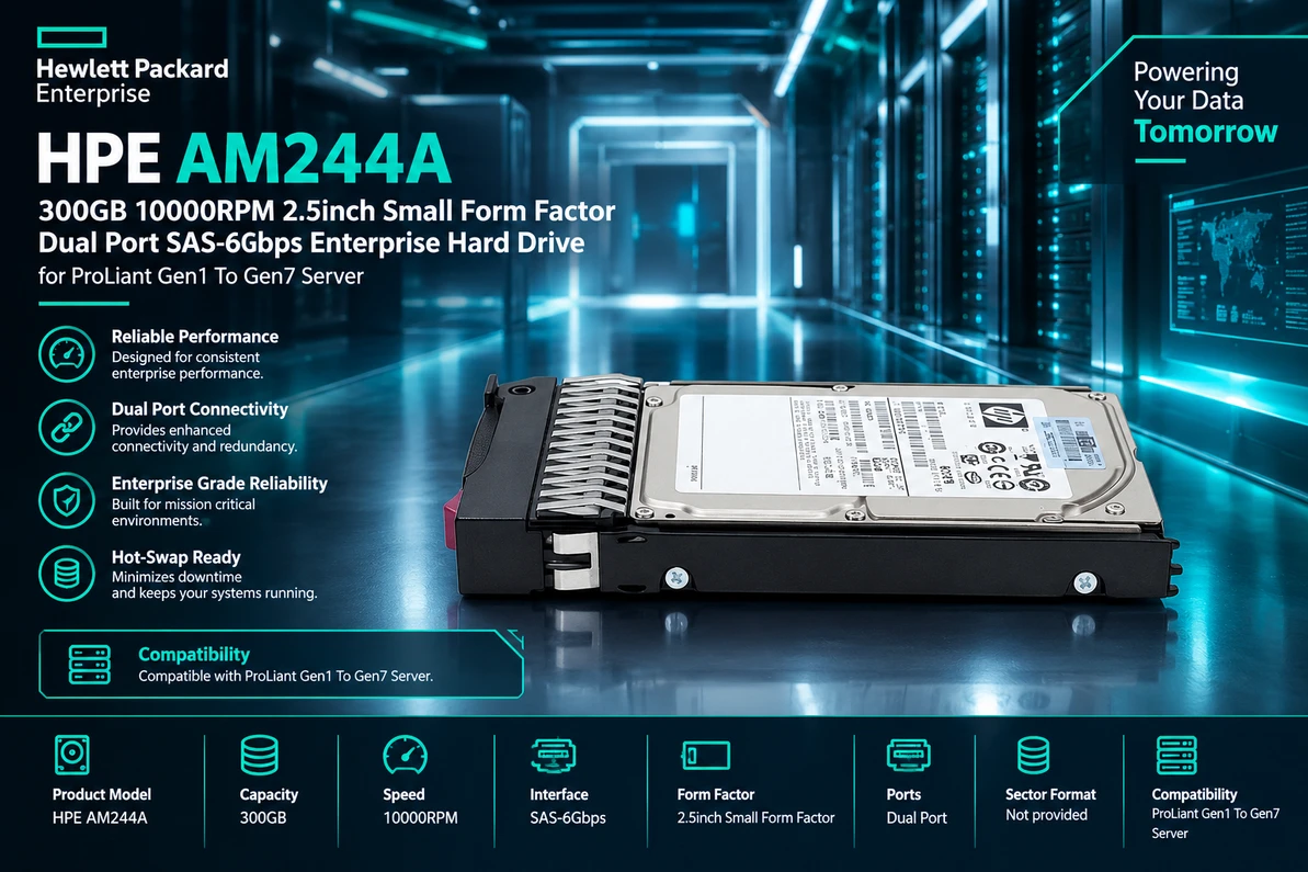 Compact Powerhouse: How the HPE AM244A 300GB Enterprise Hard Drive Keeps Legacy ProLiant Servers Running Strong