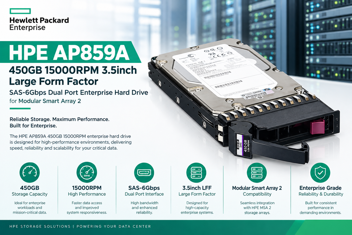 HPE AP859A 450GB 15K SAS: Where Enterprise Reliability Meets High-Speed Storage