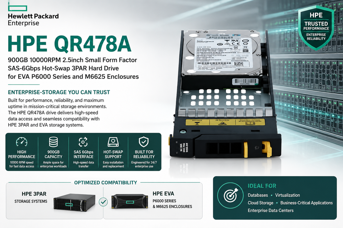 HPE QR478A 900GB 10K SAS: Powering the Next Level of Enterprise Storage Performance