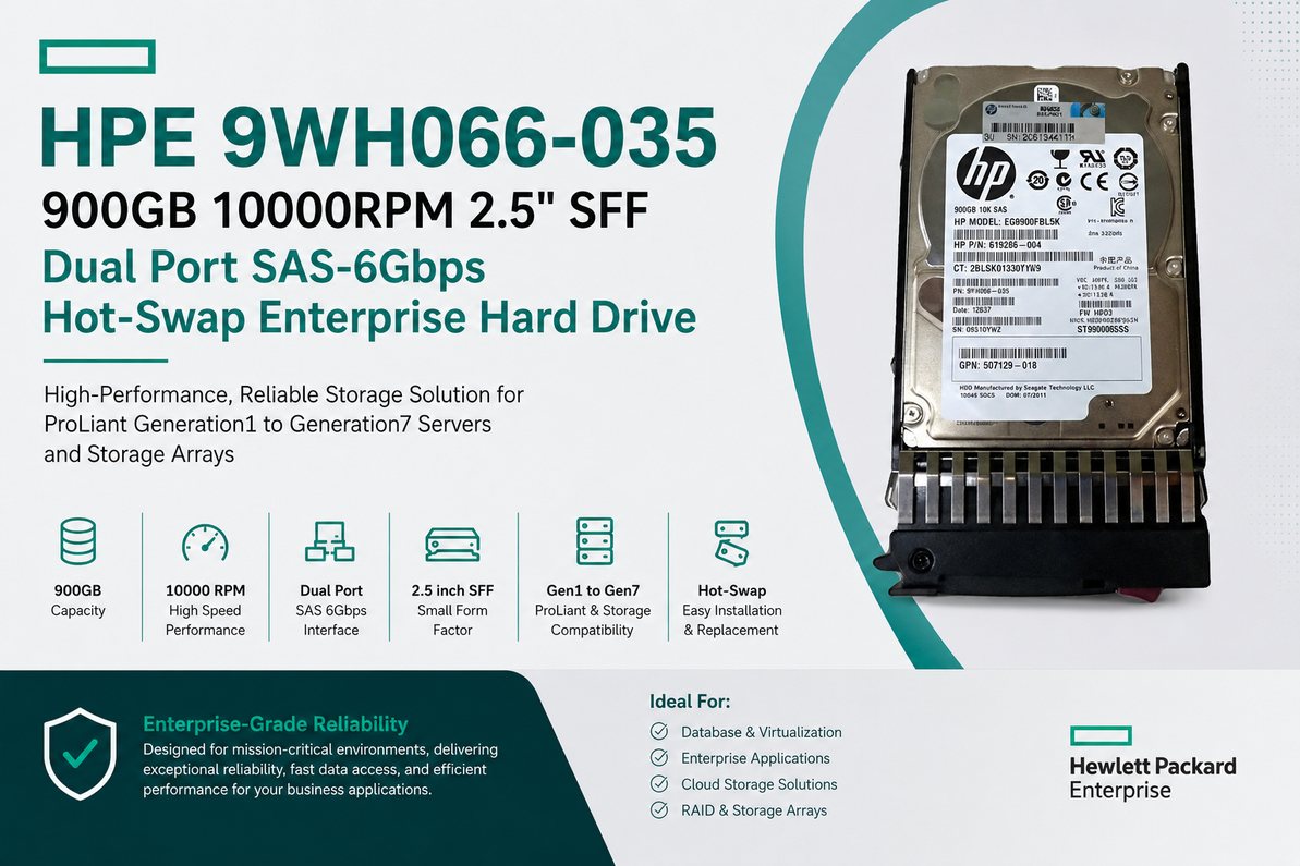 Built for the Long Run: Unlock Reliable Enterprise Performance with the HPE 9WH066-035 900GB 10K RPM SAS Hard Drive
