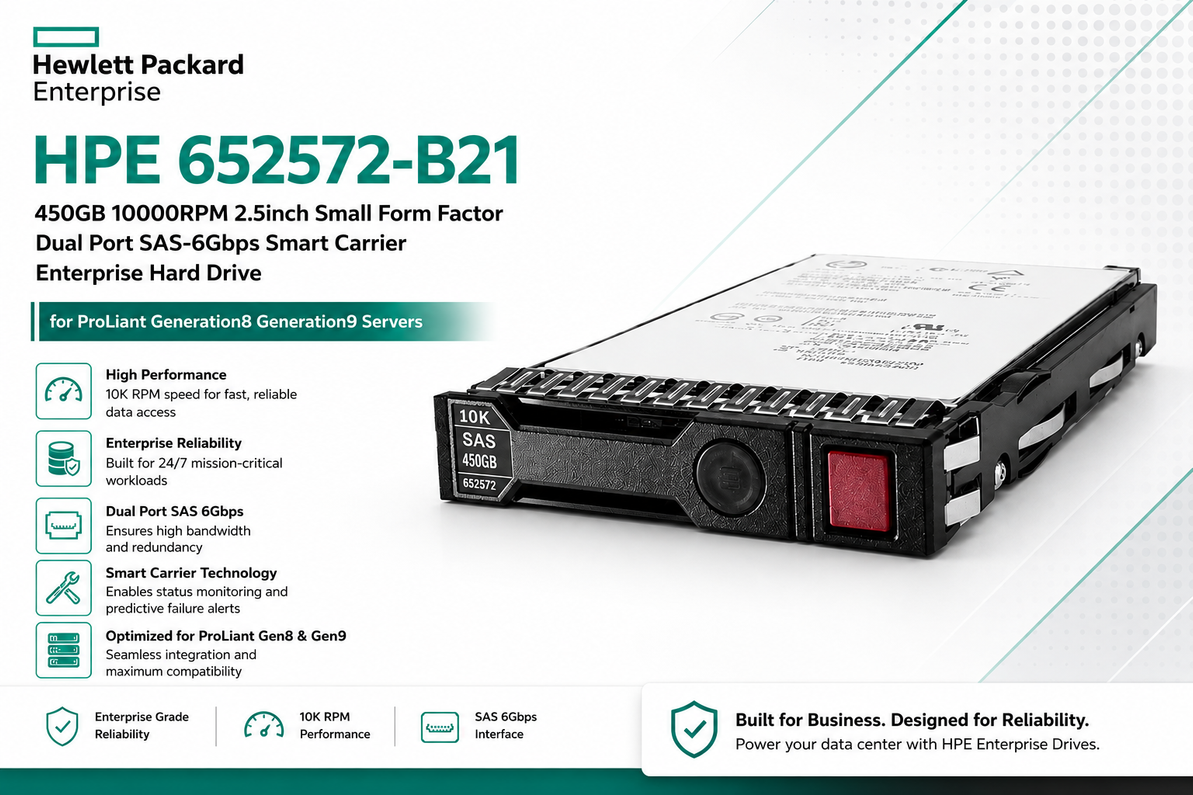 HPE 652572-B21: Unleashing 10K RPM SAS Performance for Next-Level ProLiant Server Storage