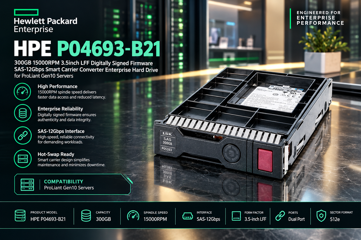 HPE P04693-B21: Ignite Your Enterprise with 300GB of 15K RPM Storage Performance
