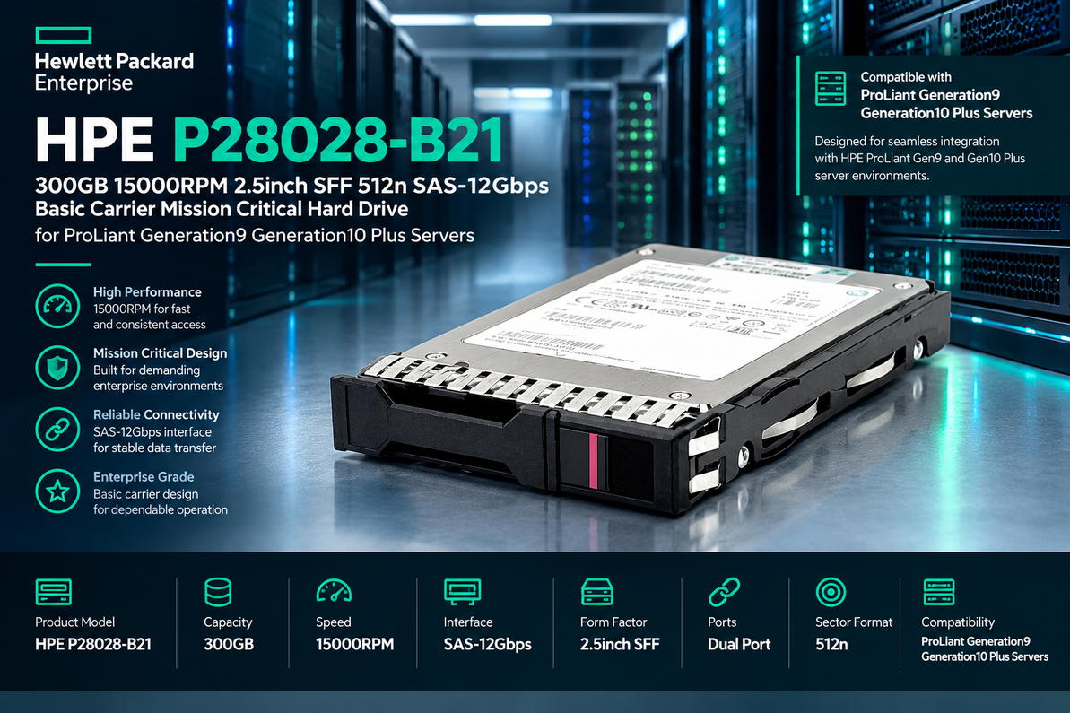 Built for the Critical Workload: HPE P28028-B21 300GB 15K SAS Drive for High-Performance ProLiant Servers
