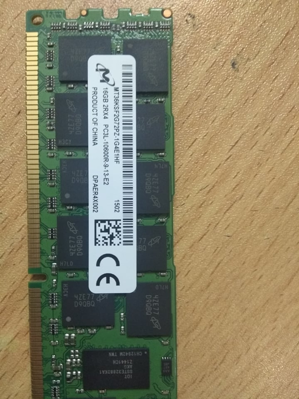 HP 16GB (1x16GB) Dual Rank x4 PC3L-10600R (DDR3-1333) Registered CAS-9 