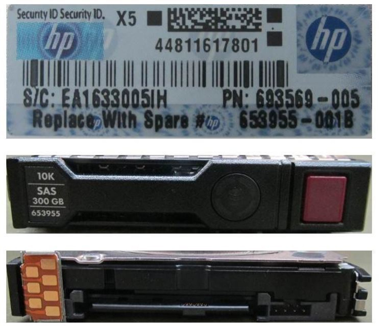 HPE 693569-001-SC 300GB 10kRPM 2.5in SAS-6G Enterprise G8 G9 HDD