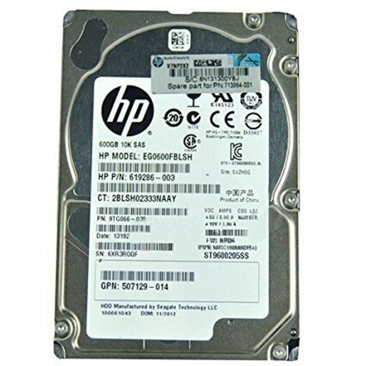 HPE 689287-003 600GB 10kRPM 2.5in SAS-6G Enterprise G4-G7