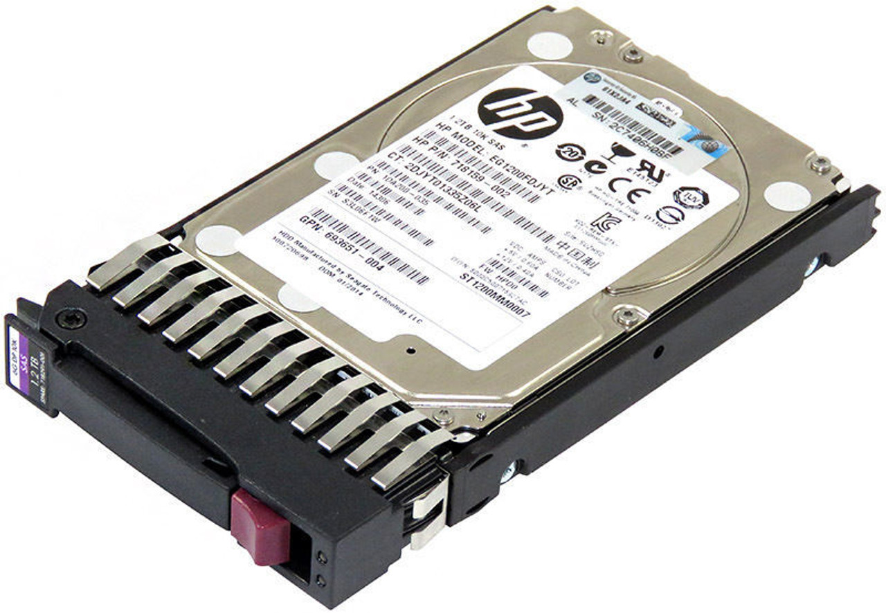 HPE 718291-001 1.2TB 10kRPM 2.5in SAS-6G Enterprise G4-G7 HDD