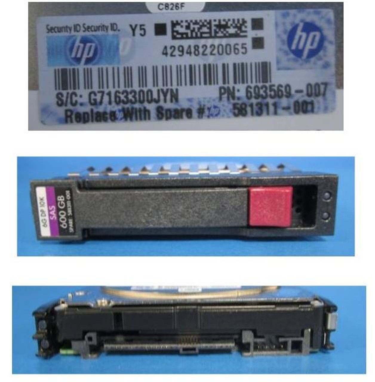 599476-003 Compatible HP G8 G9 600-GB 6G 10K 2.5 SAS SC 送料無料