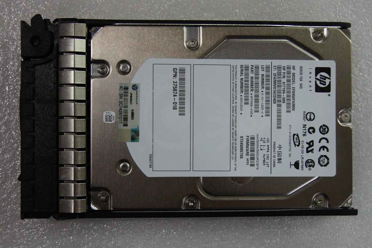 HPE 533871-002 450GB 15kRPM 3.5in SAS-6G Enterprise G5 G6 G7 HDD