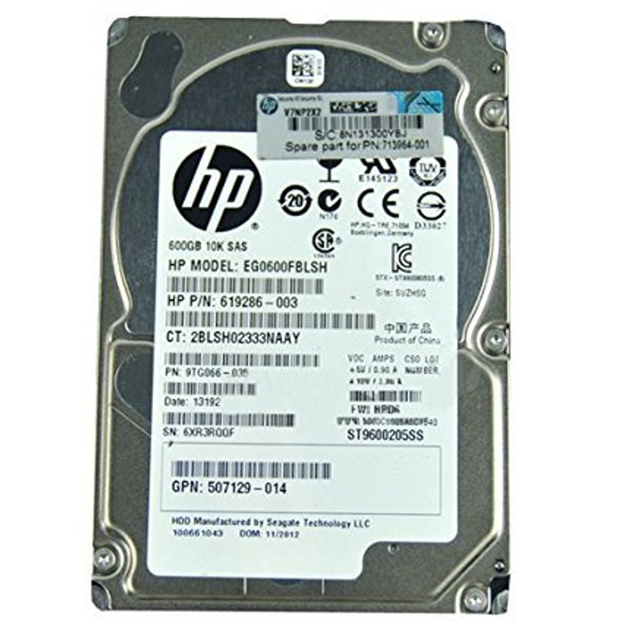 HPE 581311-001 600GB 10kRPM 2.5in SAS-6G Enterprise G4-G7 HDD