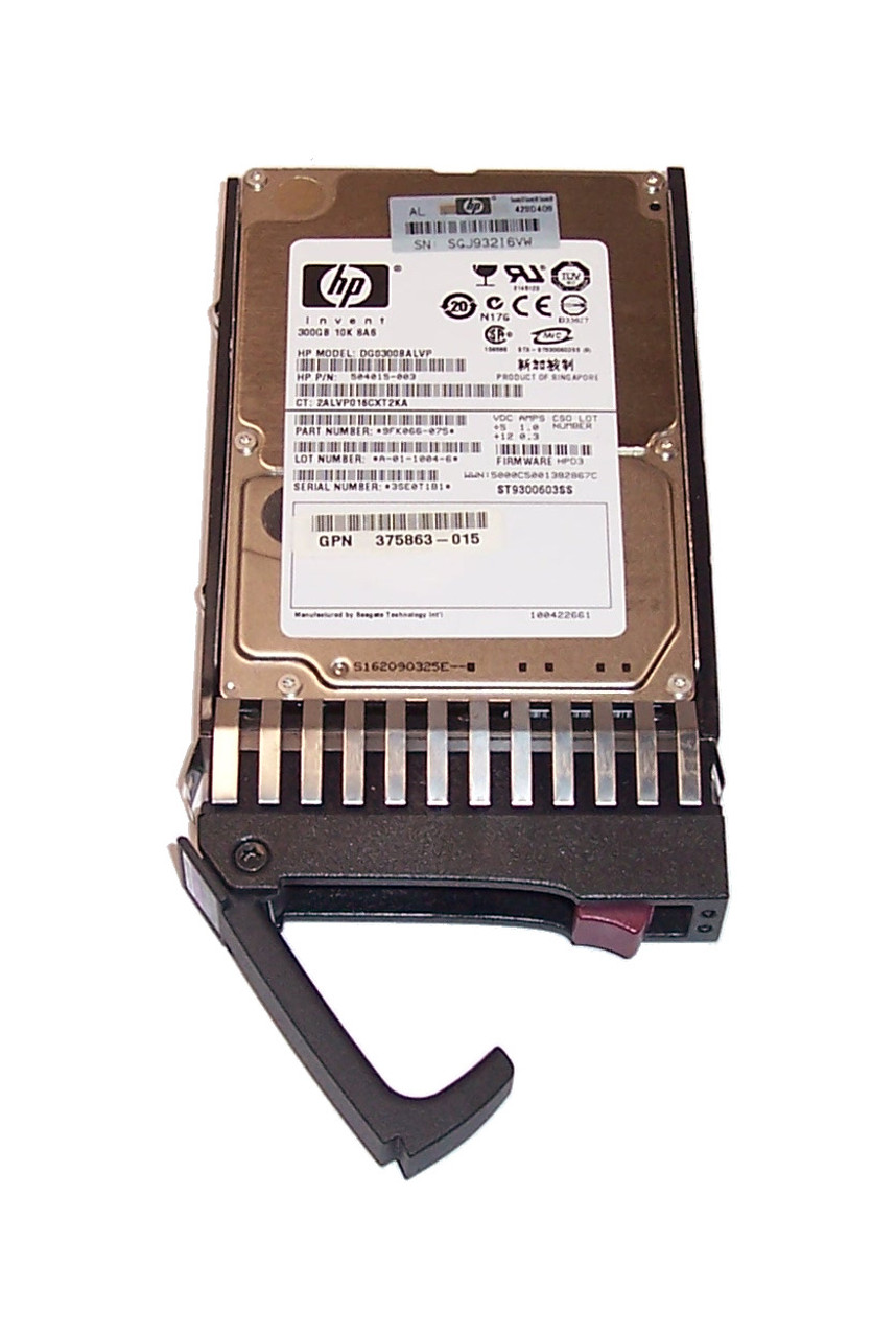 HPE DG0300BALVP 300GB 10kRPM 2.5in SAS-3G Enterprise G4-G7 HDD