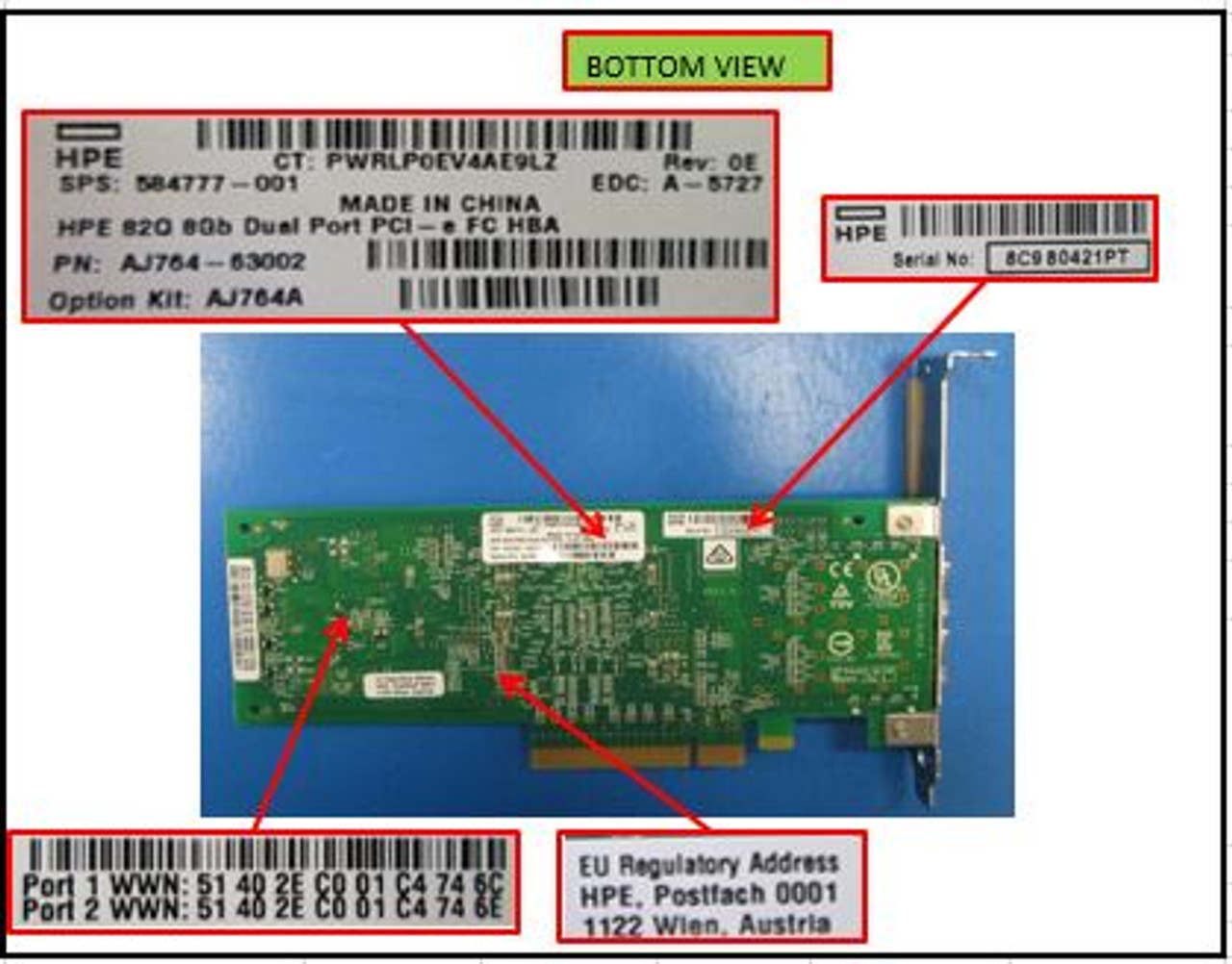 HPE 82Q 489191-001 8Gb 2-Port PCIe Fibre Channel Host Bus Adapter