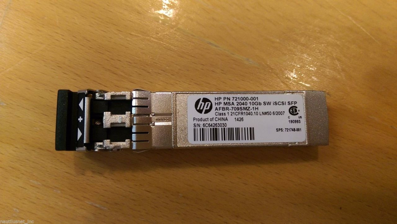 HPE MSA 721000-001 10Gb Short Wave iSCSI SFP+ 4-Pack Transceiver