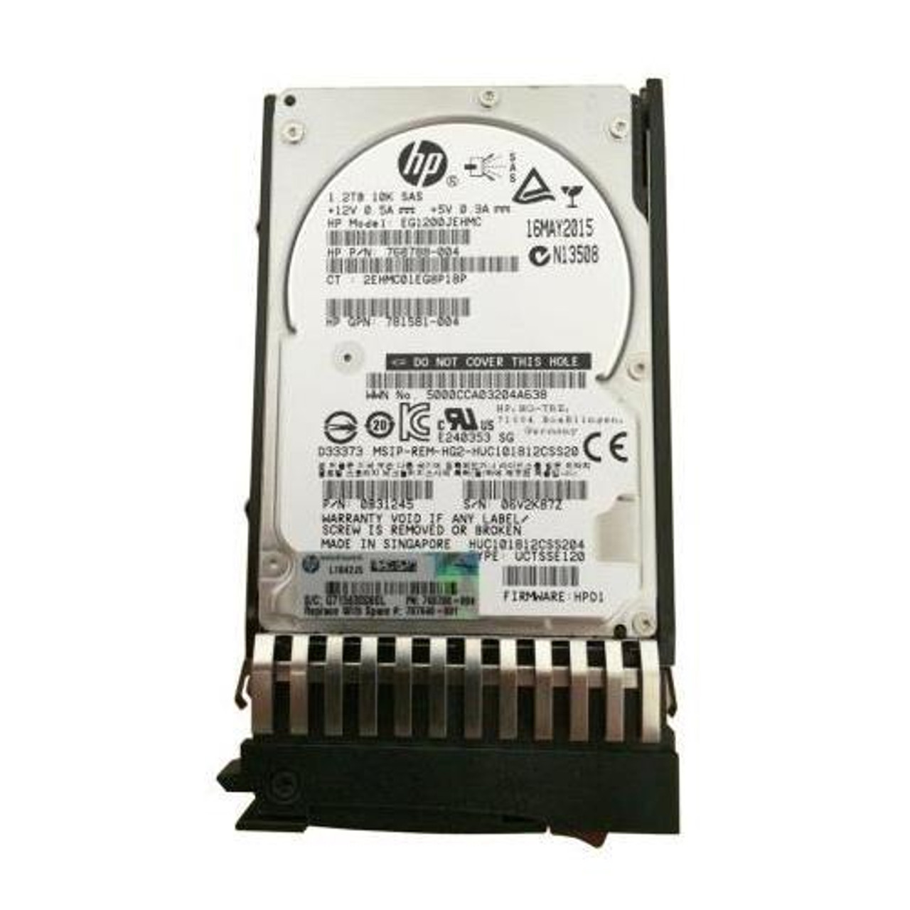 HPE MSA J9F48A 1.2TB 10kRPM 2.5in SAS-12G Enterprise HDD