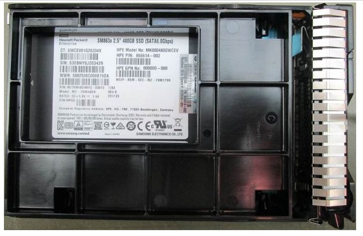 HPE 872346-B21 480GB 3.5in DS SATA-6G SCC Mixed Use G9 G10 SSD