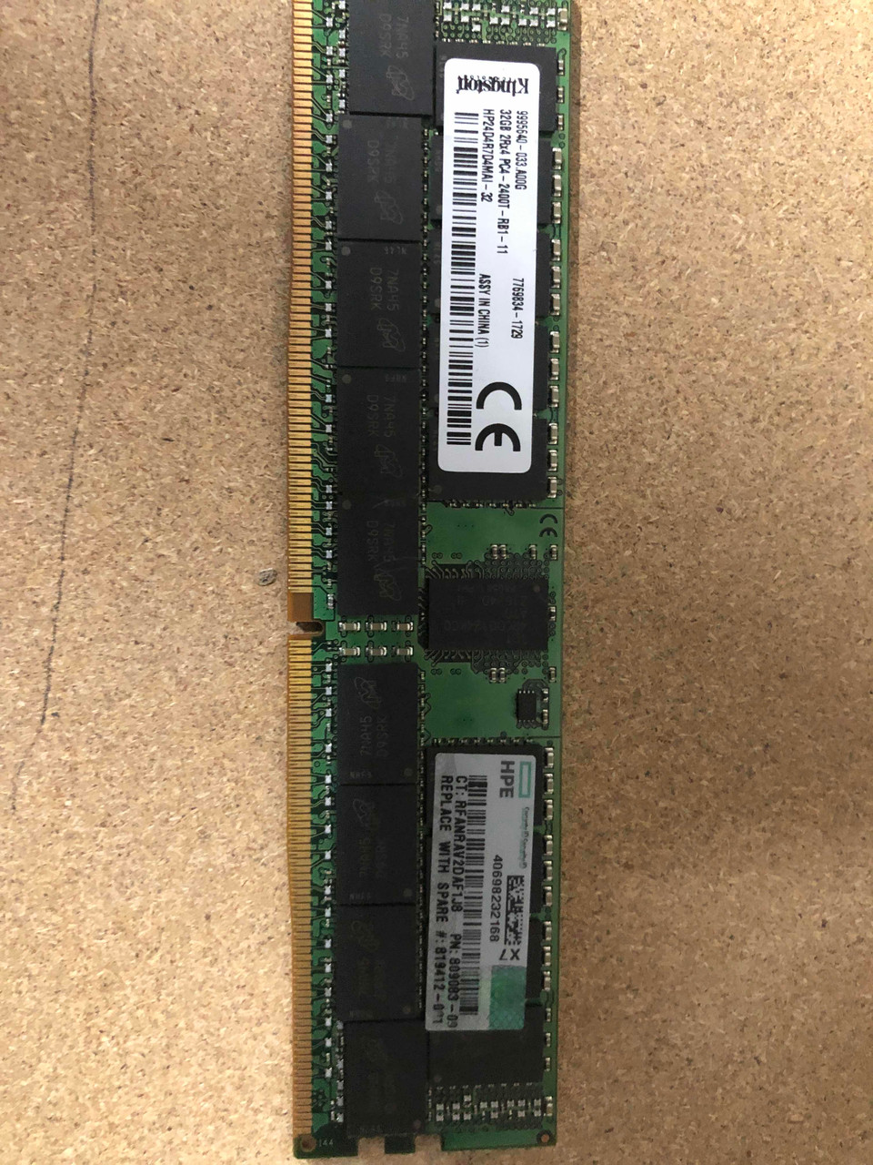 HPE 805351-B21 32GB 2400MHz 288P 2-Rank ECC Reg DDR4 Memory for G9