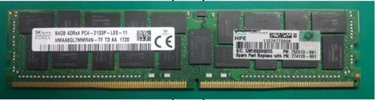 726722-B21: HPE 32GB Quad Rank x4 DDR4-2133 CAS-15-15-15 Load Reduced  Memory Kit