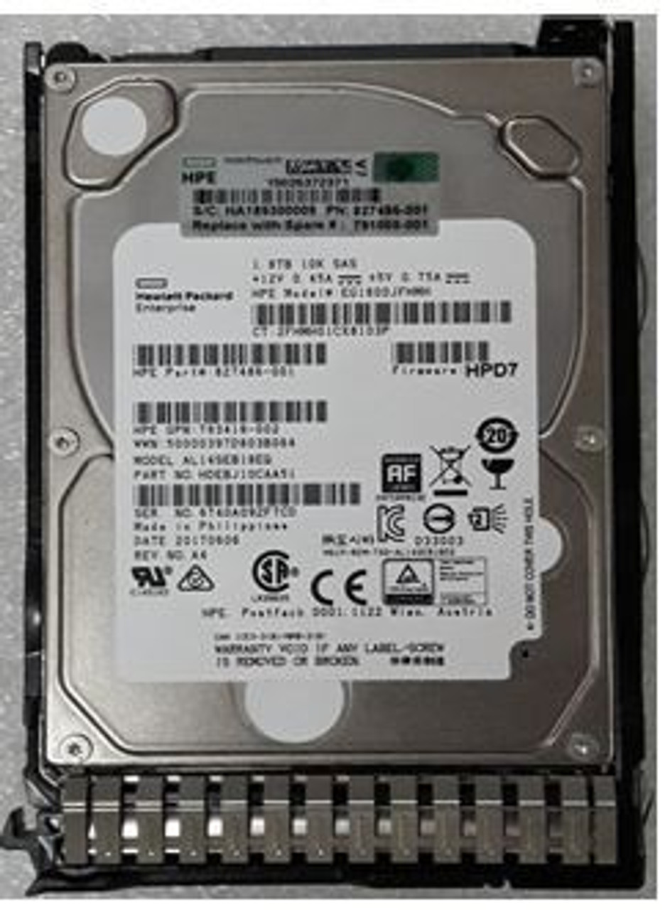 HPE 781515-001-SC 1.8TB 10kRPM 2.5in SAS-12G Enterprise G8 G9 G10 