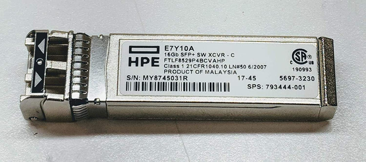 HPE E7Y10A 16Gb Fibre Channel Short Wave SFP+ Transceiver Module