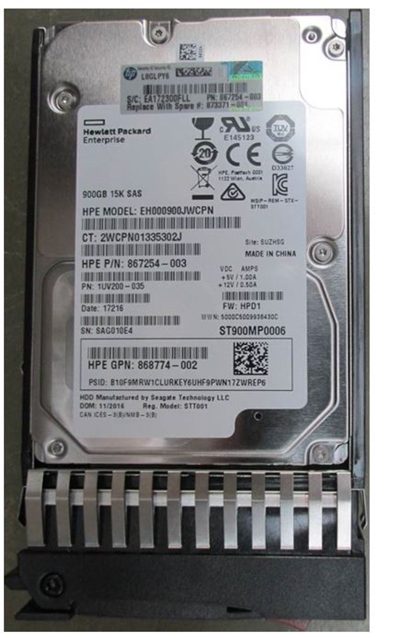 HPE MSA Q1H47A 900GB 15kRPM 2.5in SFF SAS-12G Enterprise HDD