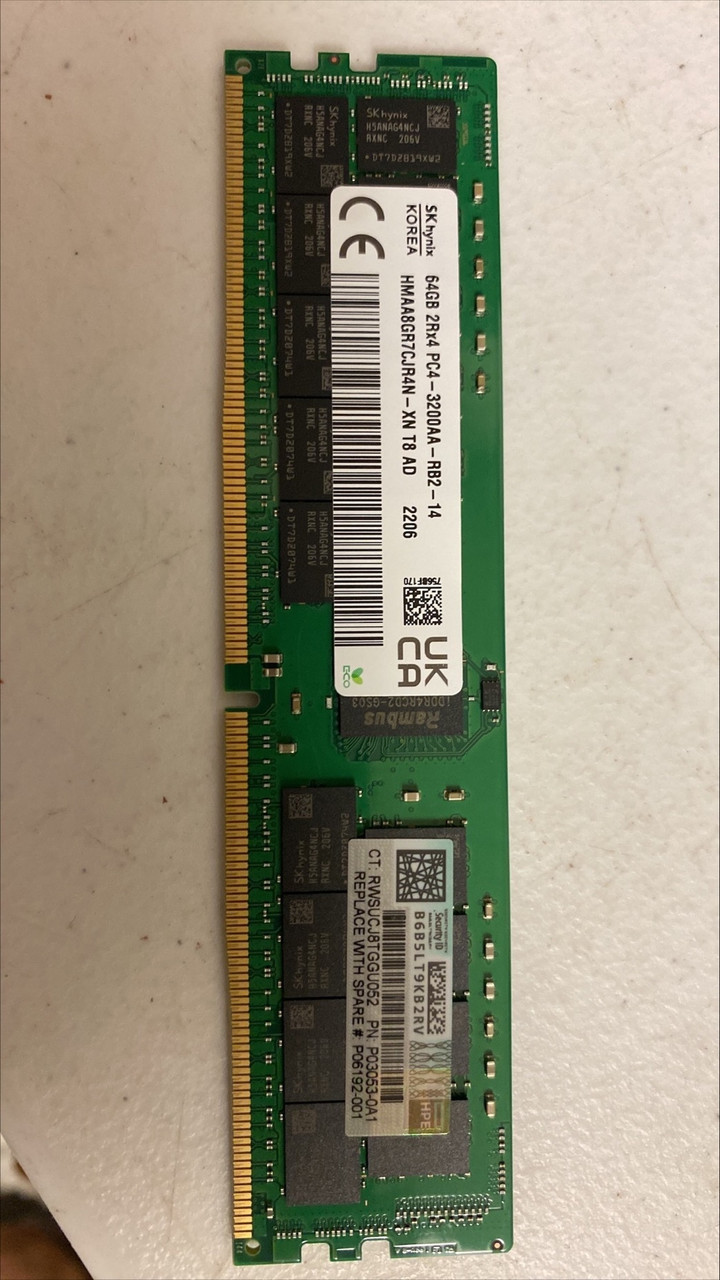 HPE P06192-001 64GB 2Rx4 DDR4-2933 CL21 ECC Reg LRDIMM Smart
