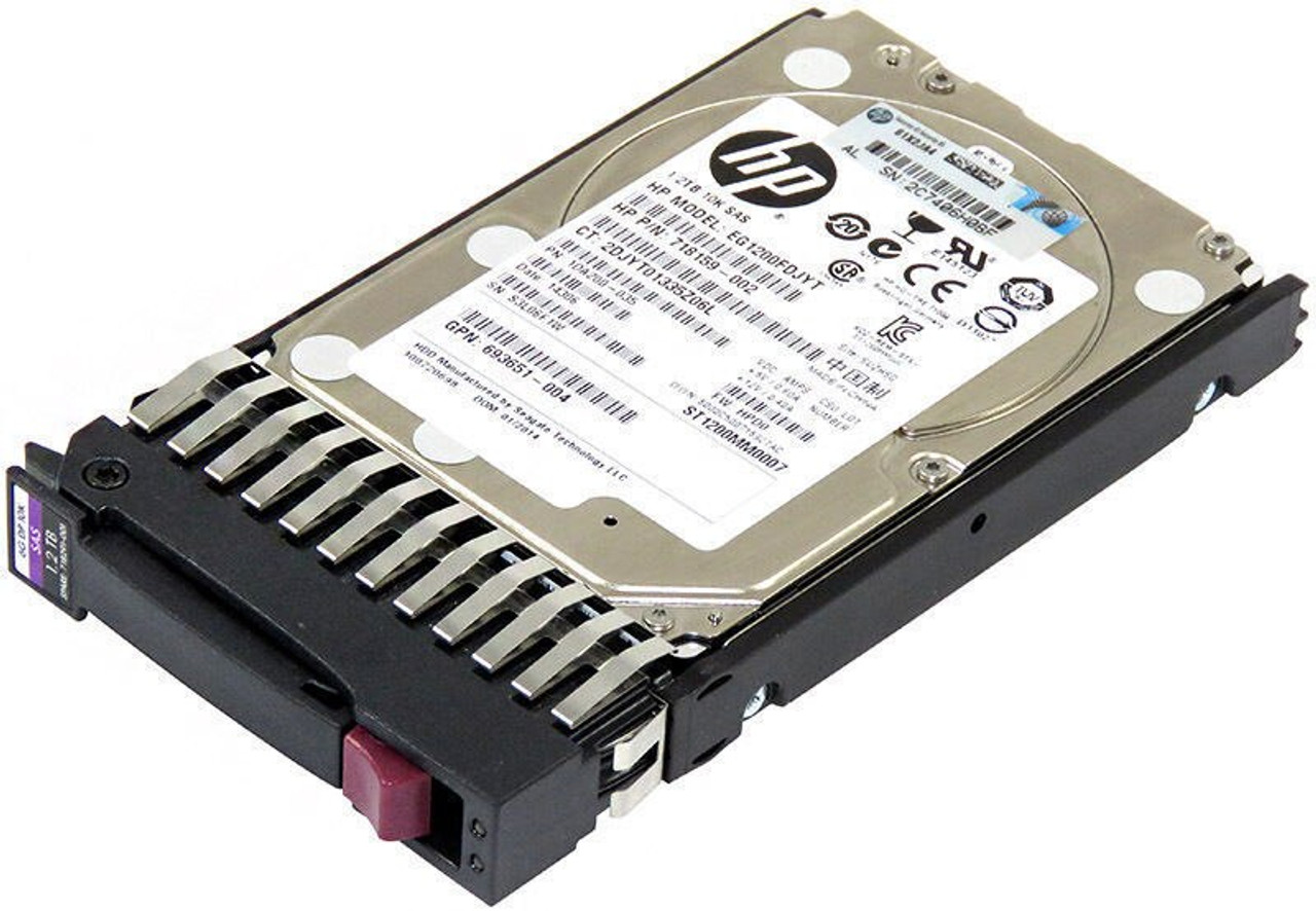 HPE 718159-002 1.2TB 10000RPM 2.5in SAS 6Gbps Enterprise G4-G7 HDD