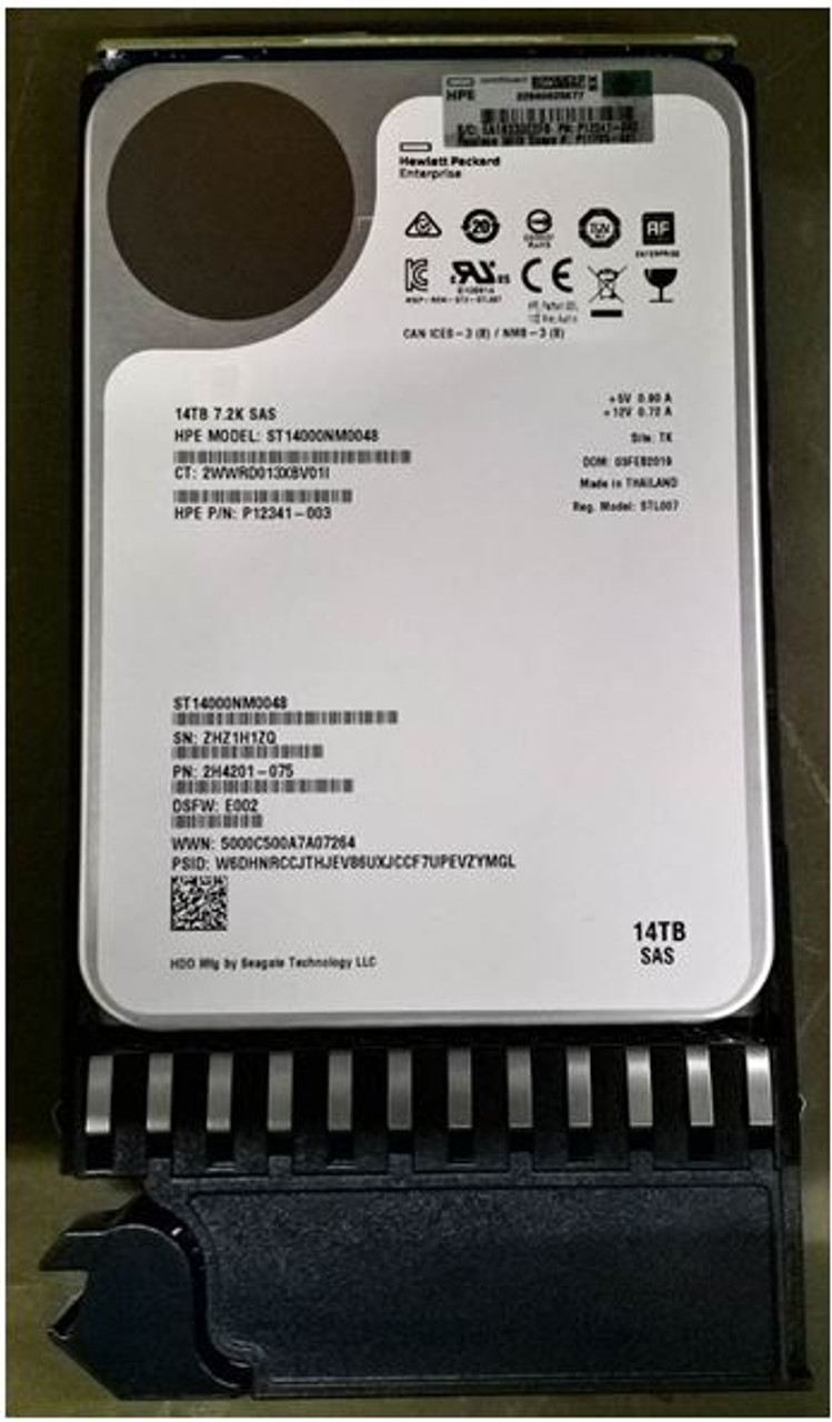 HPE MSA P12341-003 14TB 7200RPM 3.5in SAS-12G Midline HDD