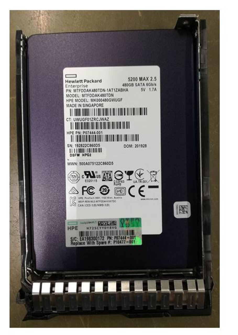 HPE P18432-B21 480GB 2.5in SATA-6G SC Multi Vendor Mixed Use G10 SSD