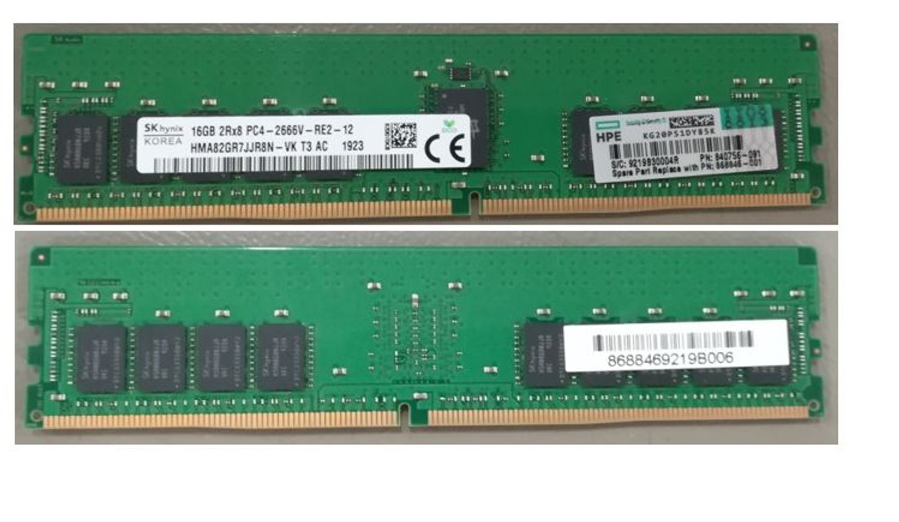 HPE 835955-B21 16GB Dual Rank x8 DDR4-2666MHz CL19 Reg Smart