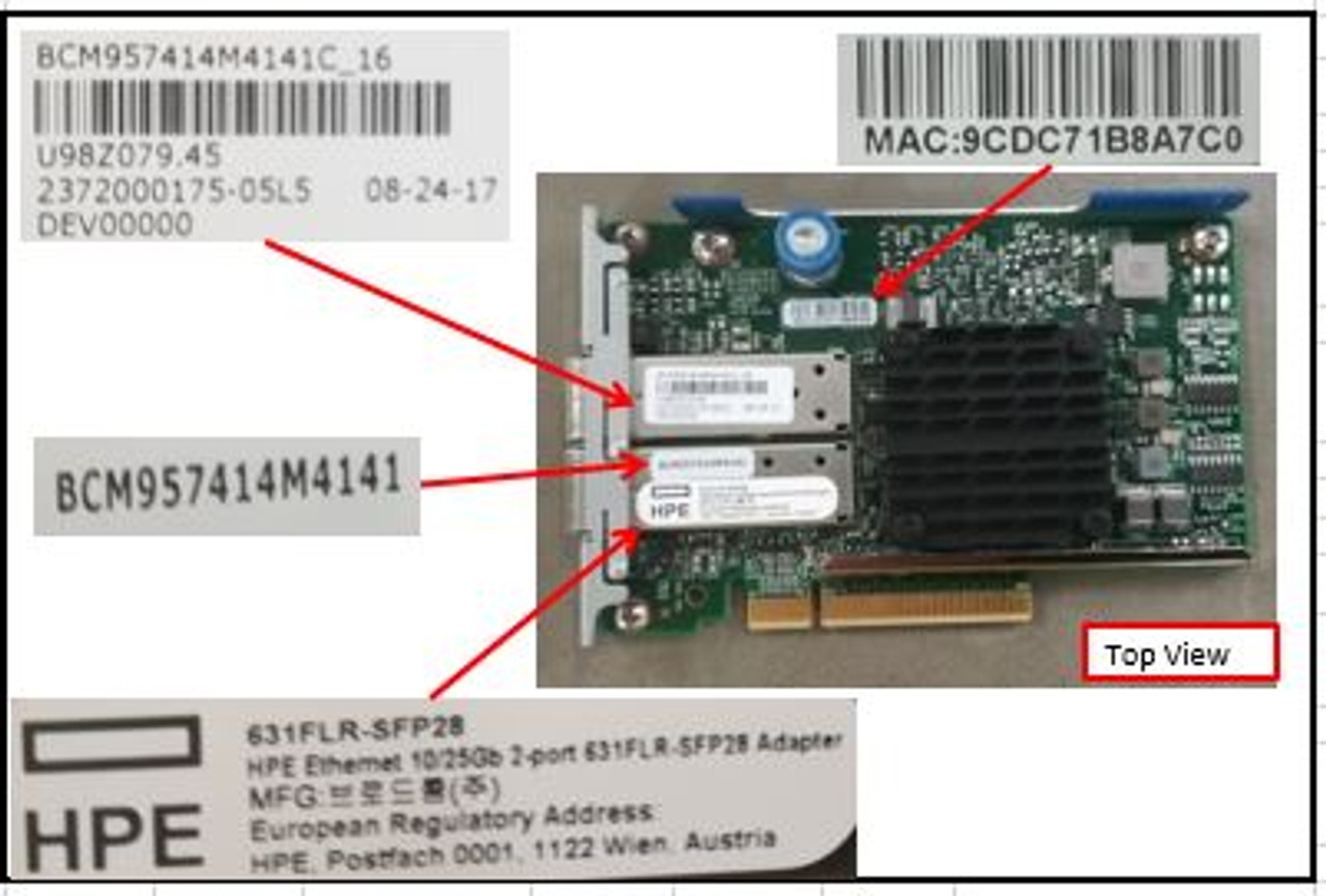 HPE 817709-B21 Ethernet 10/25Gb DP SFP28 631FLR Network Adapter