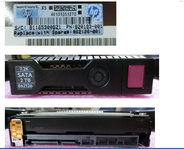HPE 862126-001 2TB 7200RPM 3.5in DS SATA-6G SC Midline G9 G10 HDD