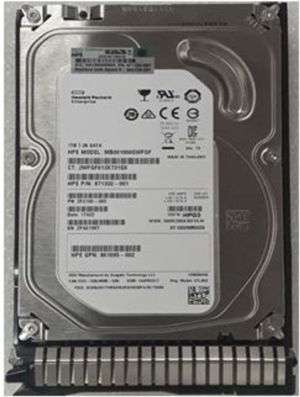 HPE 861691-B21 1TB 7200RPM 3.5in DS SATA-6G SC Midline G9 G10 HDD