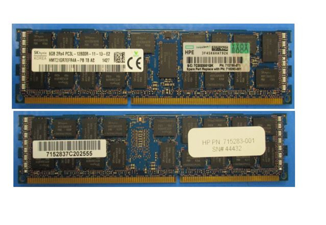 HPE 713755-071 8GB 2-Rank x4 DDR3-1600MHz CL11 Reg Low Voltage