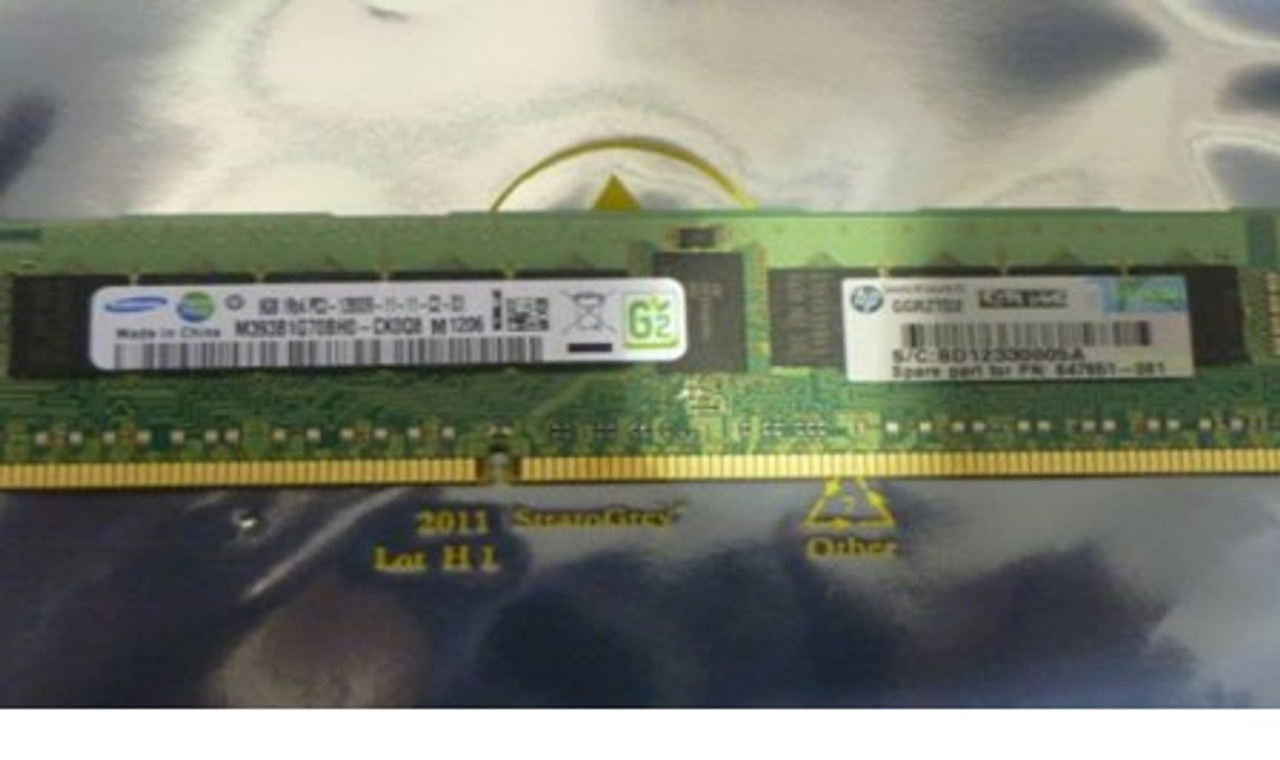 HPE 647651-081 8GB 1-Rank x4 DDR3-1600MHz CL11 Registered Memory