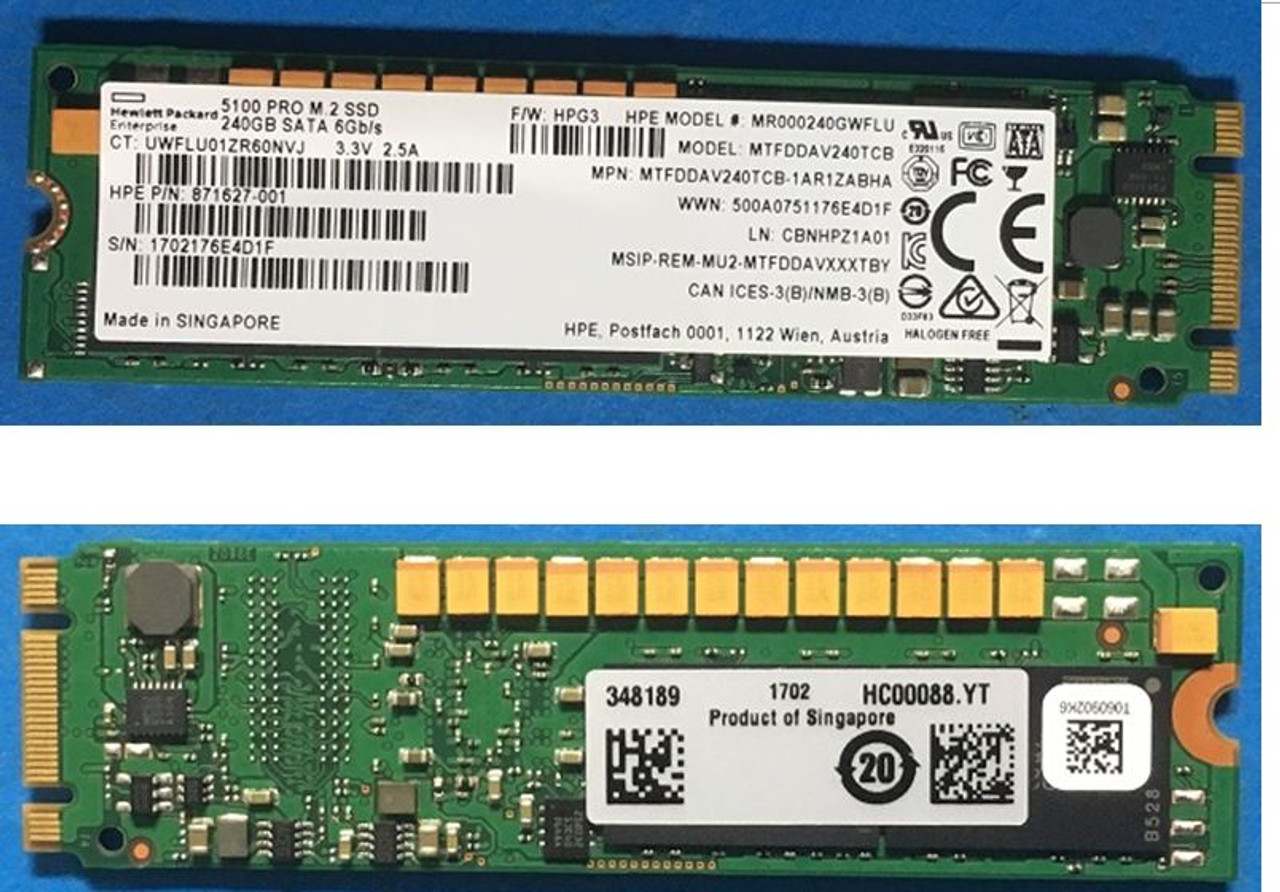 HPE 875850-001 240GB DS SATA-6G Mixed Use M.2 2280 G9 G10