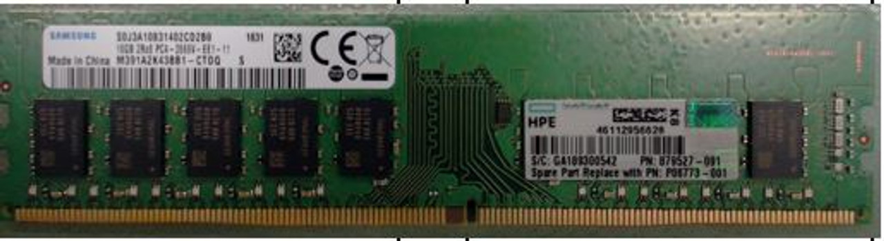 HPE 879527-091 16GB 2-Rank x8 DDR4-2666MHz CL19 Unbuffered Memory