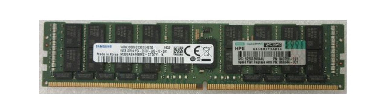 HPE 868844-001 64GB 4-Rank x4 DDR4-2666MHz CL19 Load Reduced