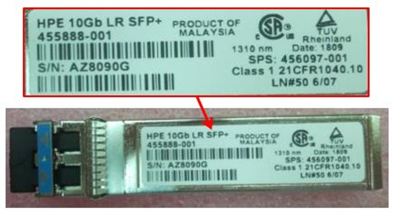 HPE 455888-001 BladeSystem C-Class 455888-001 10Gb SFP+ LC LR