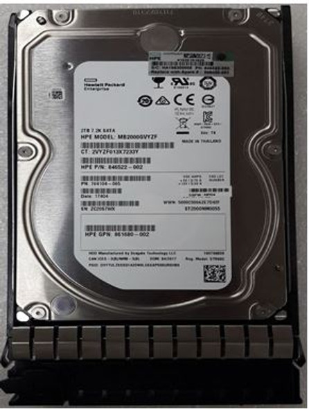 HPE 508040-001 2TB 7200RPM 3.5inch LFF SATA-3Gbps Midline Hard Drive for ProLiant Gen1 to Gen7 Servers (New Bulk Pack with 1 Year Warranty)