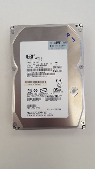 HPE AJ737A 450GB 15000RPM 3.5in SAS-3G HDD for StorageWorks