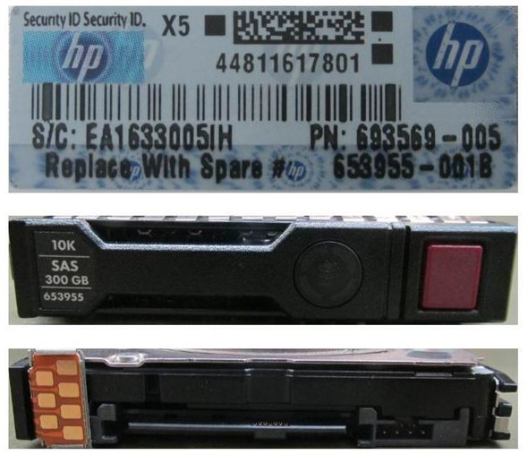 HPE EG0300FCVBF-SC 300GB 10kRPM 2.5in SAS-6G Enterprise G8 G9 HDD