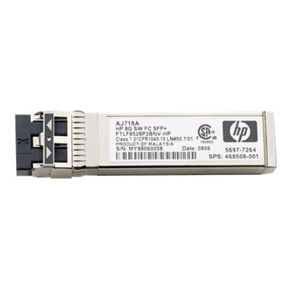 HPE AJ718A 8Gbps Short Wave Fibre Channel SFF SFP+ 1 Pack Transceiver Module (Grade A with 30 Days Warranty)