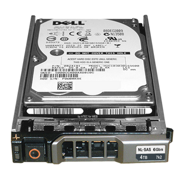 Dell 400-ADJW 4TB 7200RPM 3.5inch LFF SAS-6Gbps Hot-Swap Hard Drive for PowerEdge and PowerVault Servers (Brand New with 3 Years Warranty)