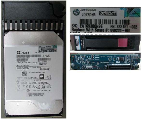 Hpe 857642 002 Sc 10tb 7200rpm 3 5inch Ds Sas 12g Midline G9 G10 Hdd Wholesale 857642 002 Sc Price 857642 002 Sc