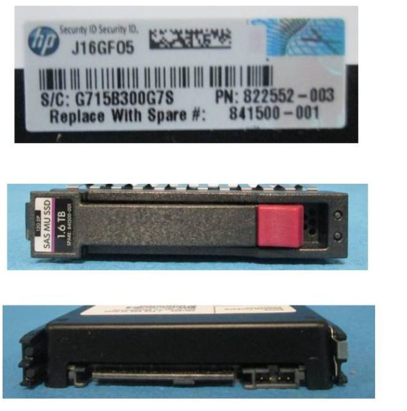 HPE MSA 841500-001 1.6TB 2.5in SFF SAS-12G Mixed Use SSD