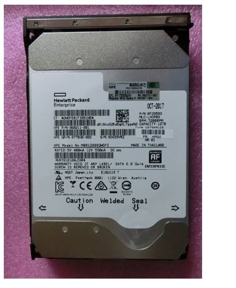 HPE Helium 882401-001 12TB 7200RPM 3.5inch LFF 512e Digitally Signed Firmware SATA-6Gbps Low Profile Carrier Midline Hard Drive for ProLiant Gen8 Gen9 Gen10 Servers (New Bulk Pack with 90 Days Warranty)