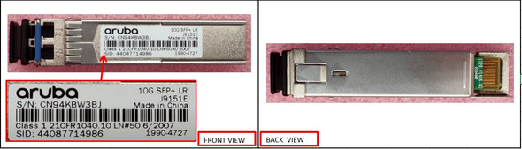 HPE Aruba J9150D 10G SFP+ LC SR 300m MMF Transceiver Module