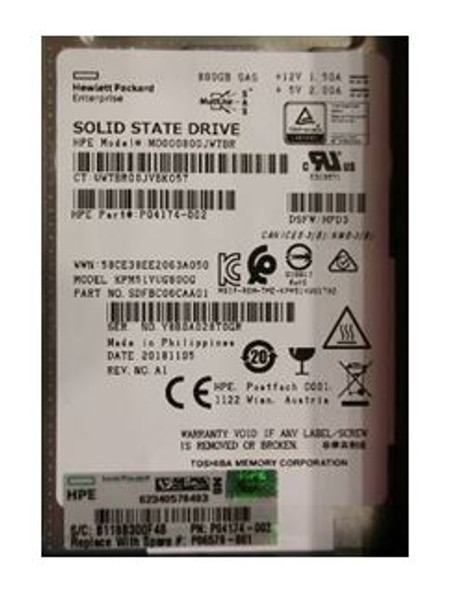 HPE P04531-B21 800GB 3.5inch LFF Digitally Signed Firmware MLC SAS-12Gbps LPC Mixed Use Solid State Drive for ProLiant Gen9 Gen10 Servers (Brand New with 3 Years Warranty)