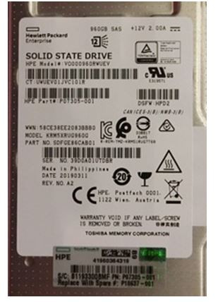 HPE P10637-001 960GB 2.5in DS SAS-12G SC Read Intensive VS G10 SSD